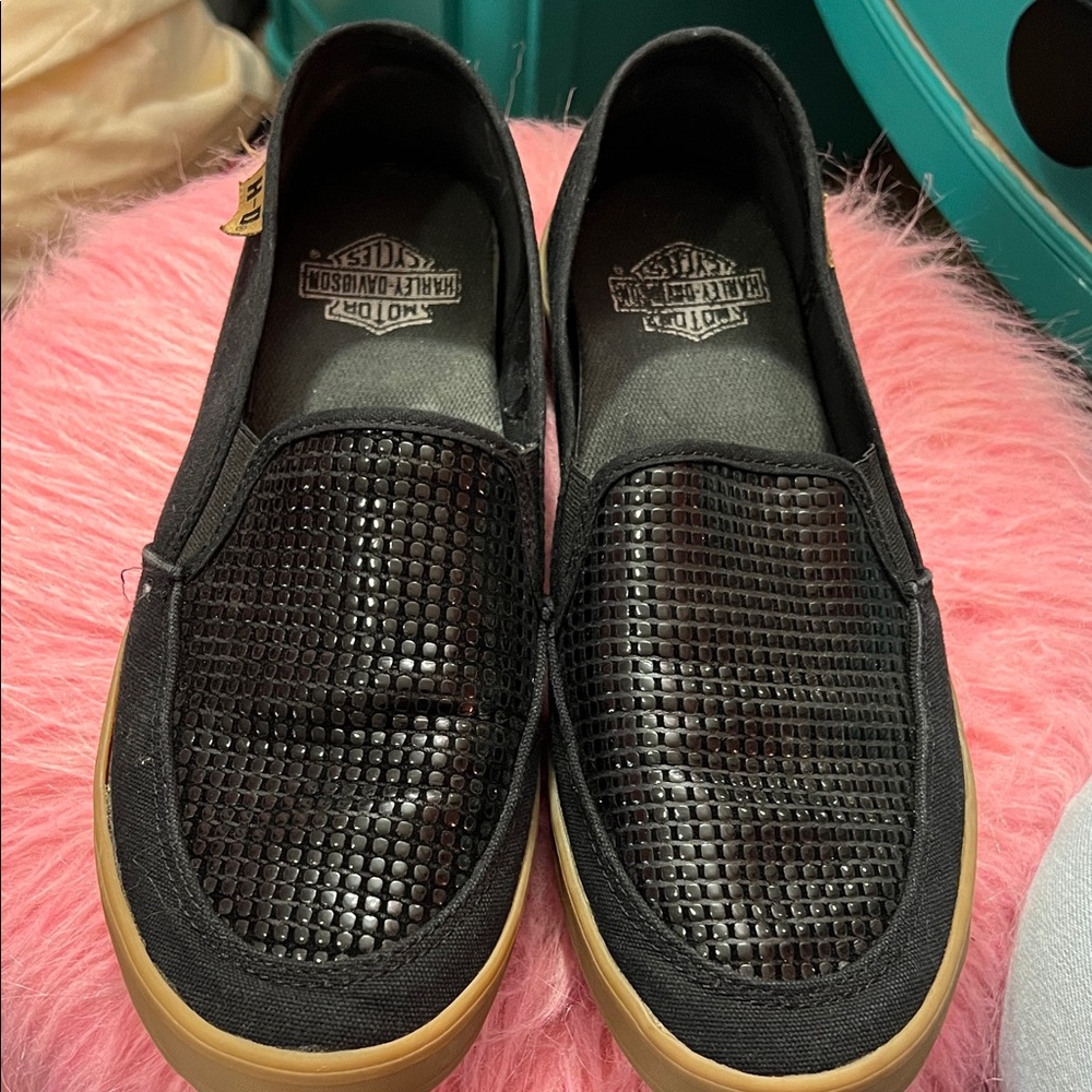 Harley-Davidson Women’s Black Slip-On Loafers 8.5